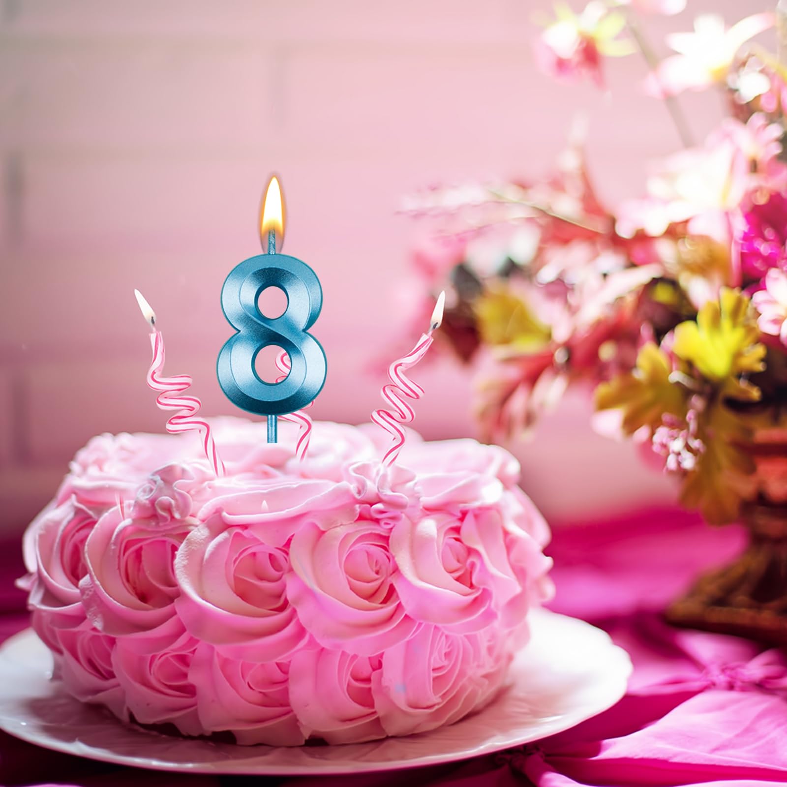 バースデーキャンドル Amazon.co.jp: ナンバー5バースデーケーキキャンドル、3Dシェイプ